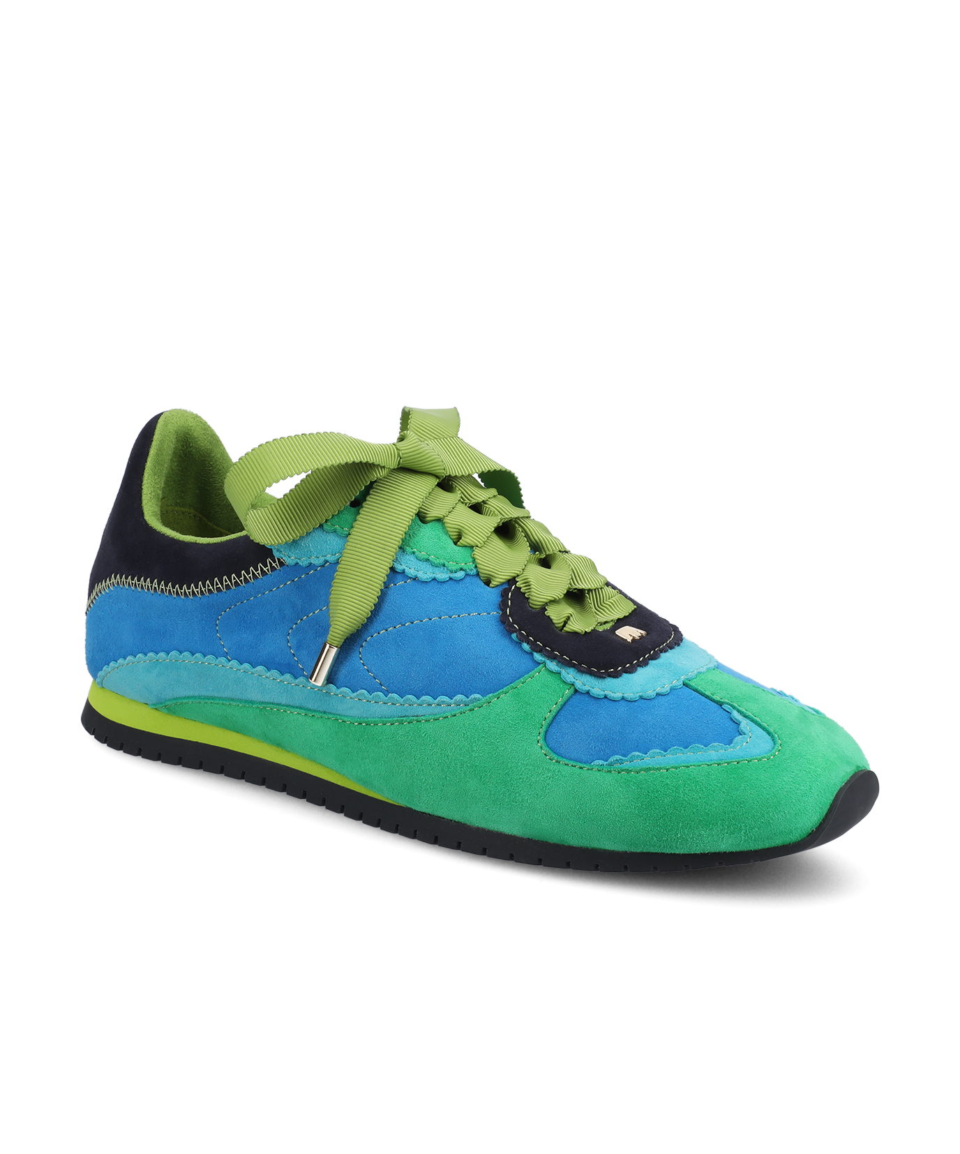 The Speedbird - Multi Cyan Suede